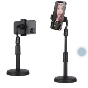 Adjustable Portable Tripod Stand Black Plastic Universal Smartphone Holder