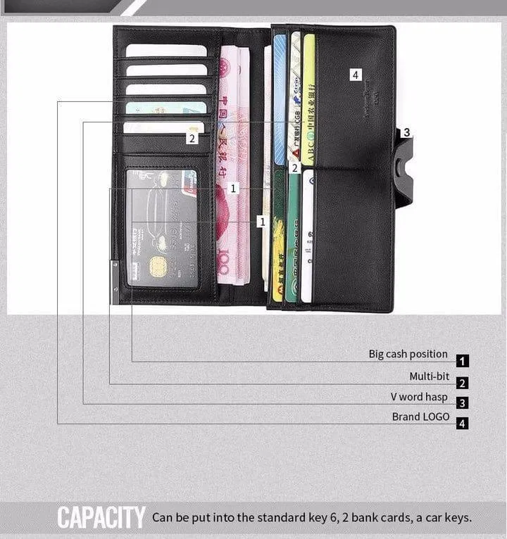 Unisex PU Leather Wallet Multicolor Bi Fold - Image 2