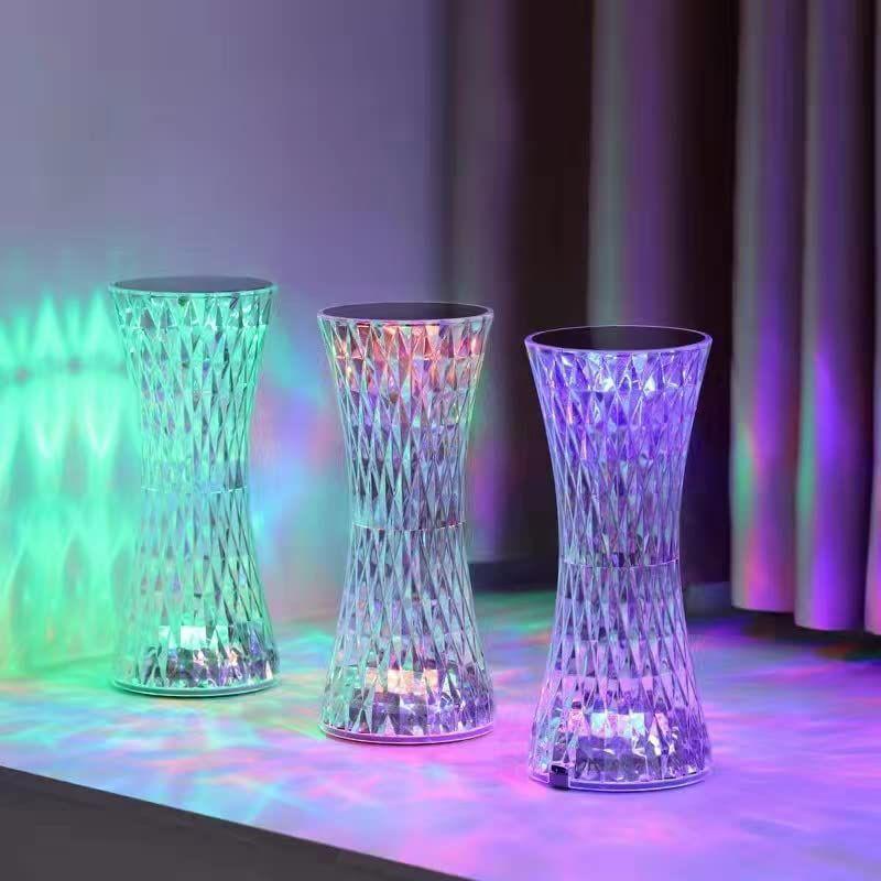 Rechargeable Crystal Table Lamp with 16 Colors Touch Control - Image 2