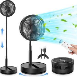Rechargeable Desk Fan 20W Green Portable