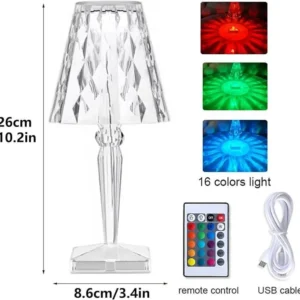 Rechargeable Table Lamp Type-C Multicolor ABS