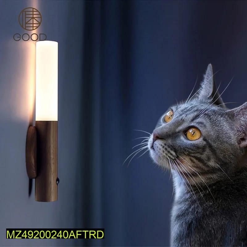 Wooden LED Motion Sensor Night Lamp 3300K Warm Light - Image 2