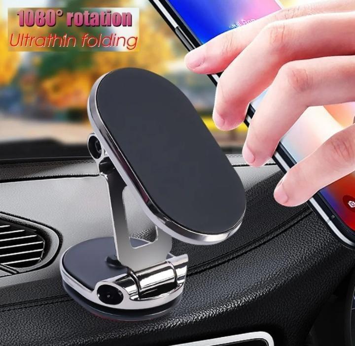 Magnetic Car Phone Holder Rotating ABS Black - Image 4