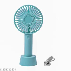 USB Mini Portable Fan Blue Pink Plastic