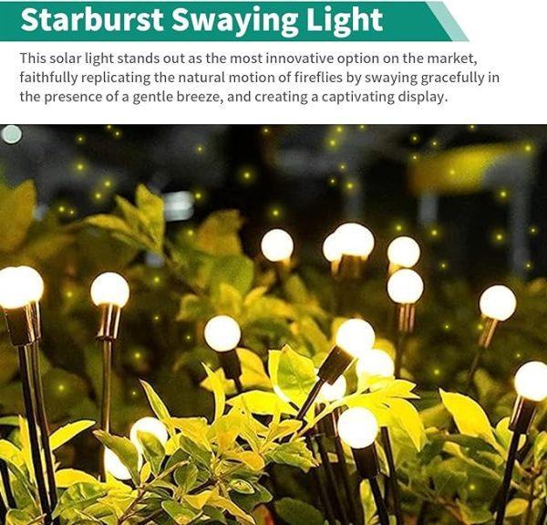 Solar Firefly Garden Lights 10Pc White Plastic Outdoor - Image 8