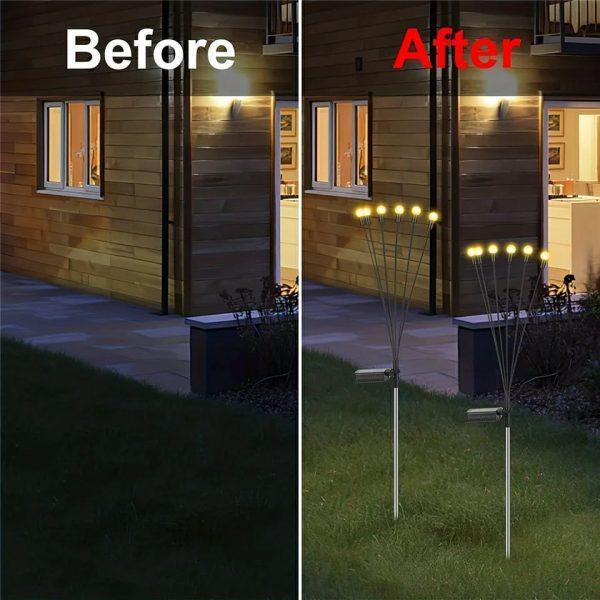Solar Firefly Garden Lights 10Pc White Plastic Outdoor - Image 5