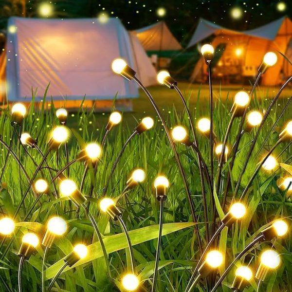 Solar Firefly Garden Lights 10Pc White Plastic Outdoor - Image 6