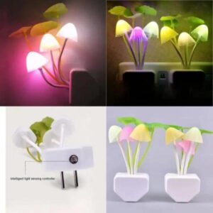 Mushroom Night Light White ABS 12cm Durable
