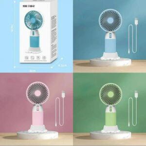 Rechargeable Desk Fan Portable Blue Pink Green ABS