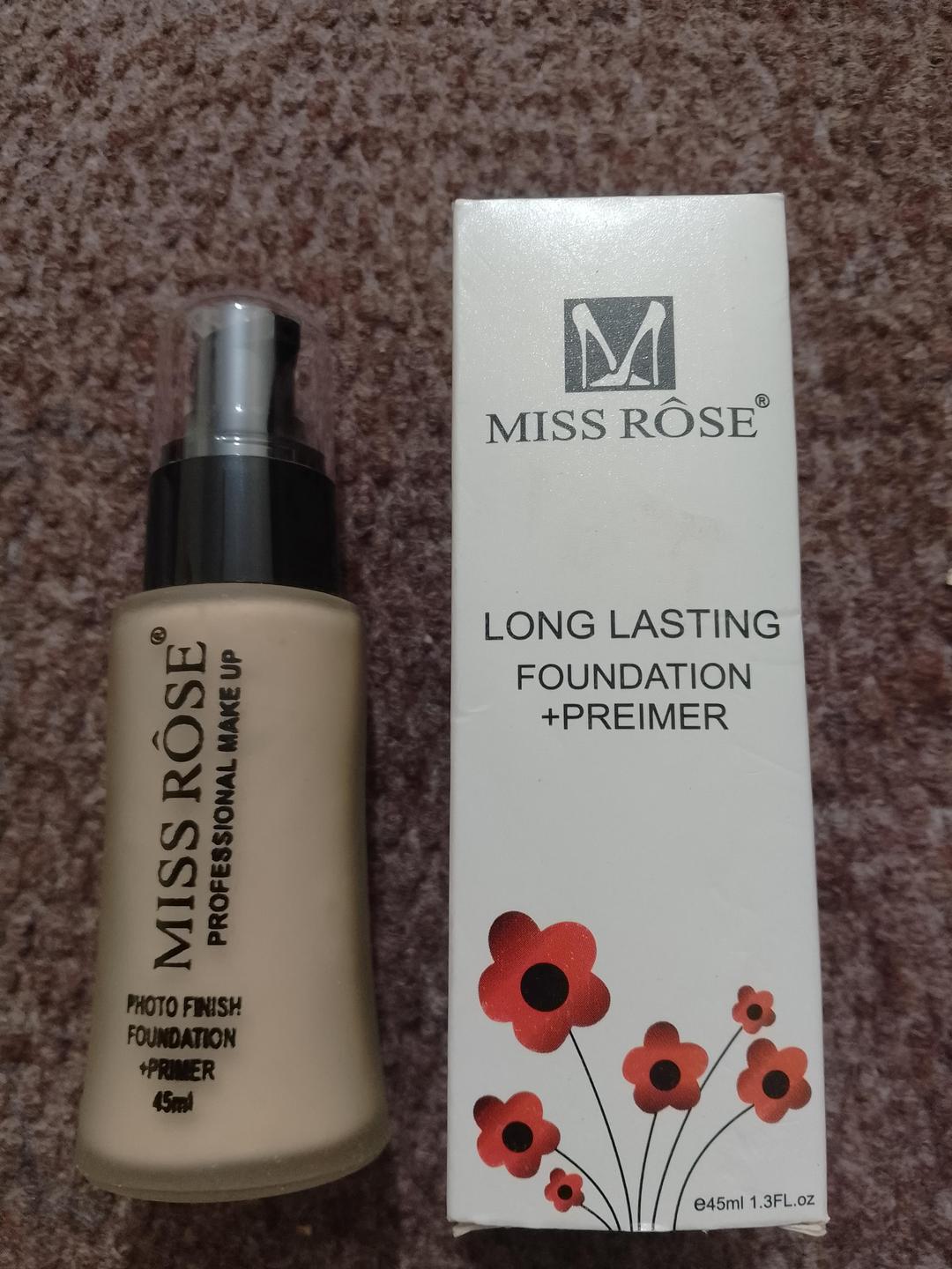 Miss Rose Long Lasting Foundation + Primer 45ml Ivory