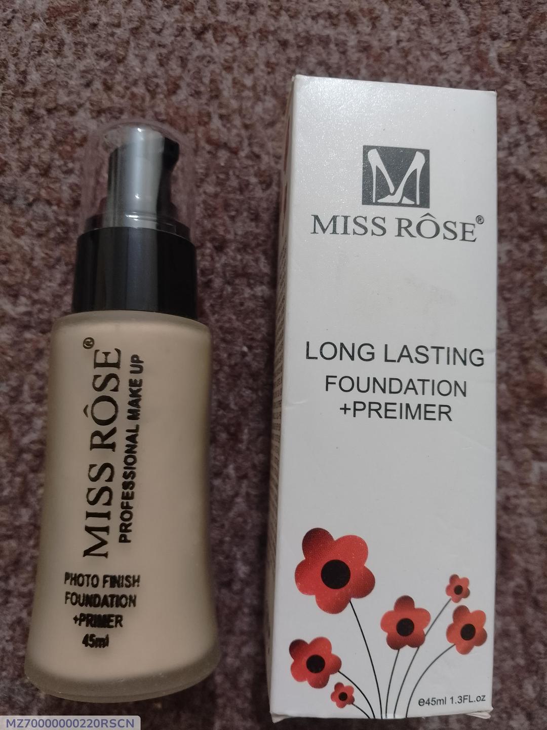 Miss Rose Long Lasting Foundation + Primer 45ml Ivory - Image 3