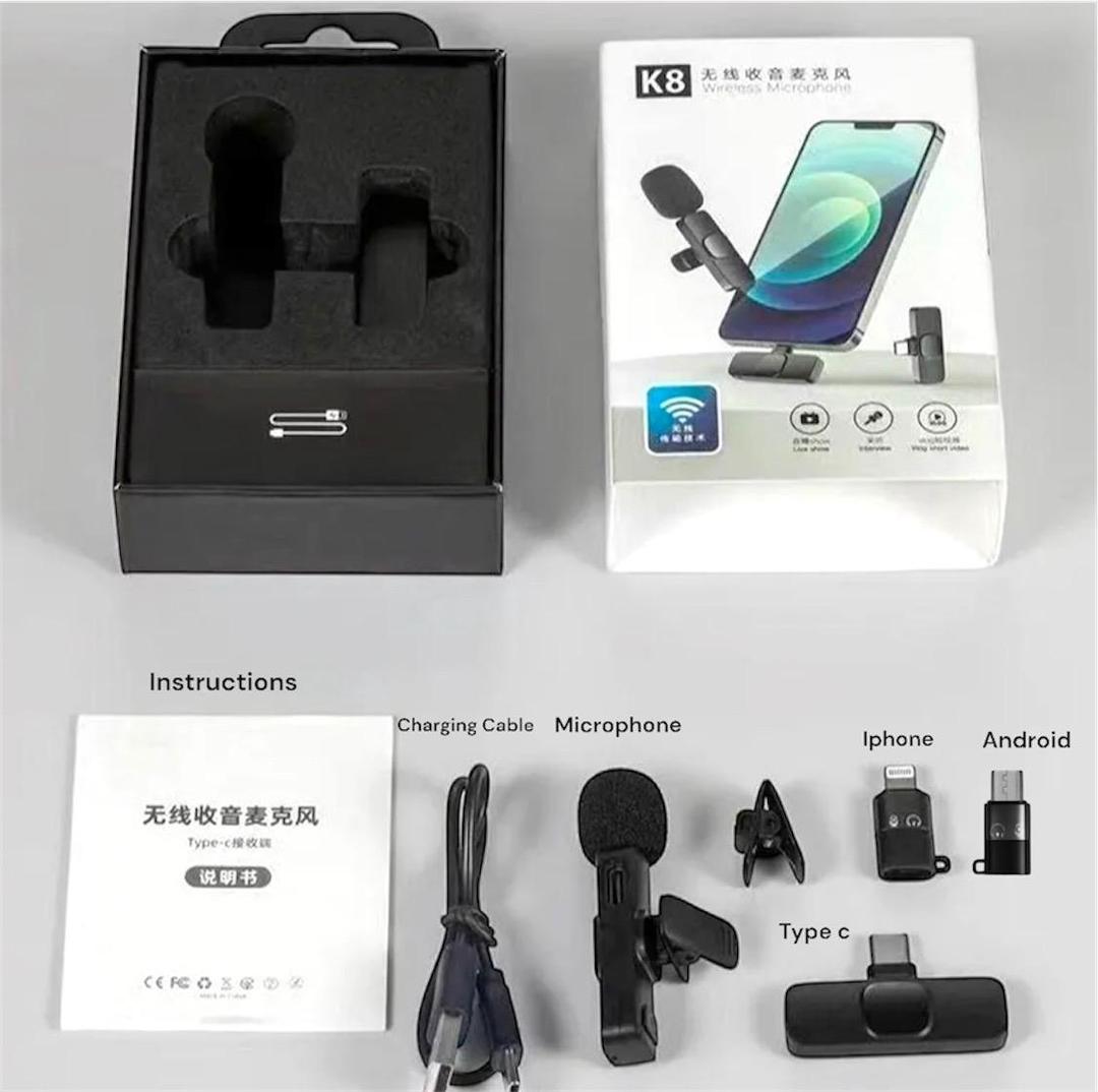 K8 Wireless 3-in-1 Noise Reduction Mic for iPhone & Android - Image 8