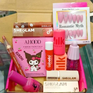 9 in 1 Makeup Set with Fake Nails & Lipstick